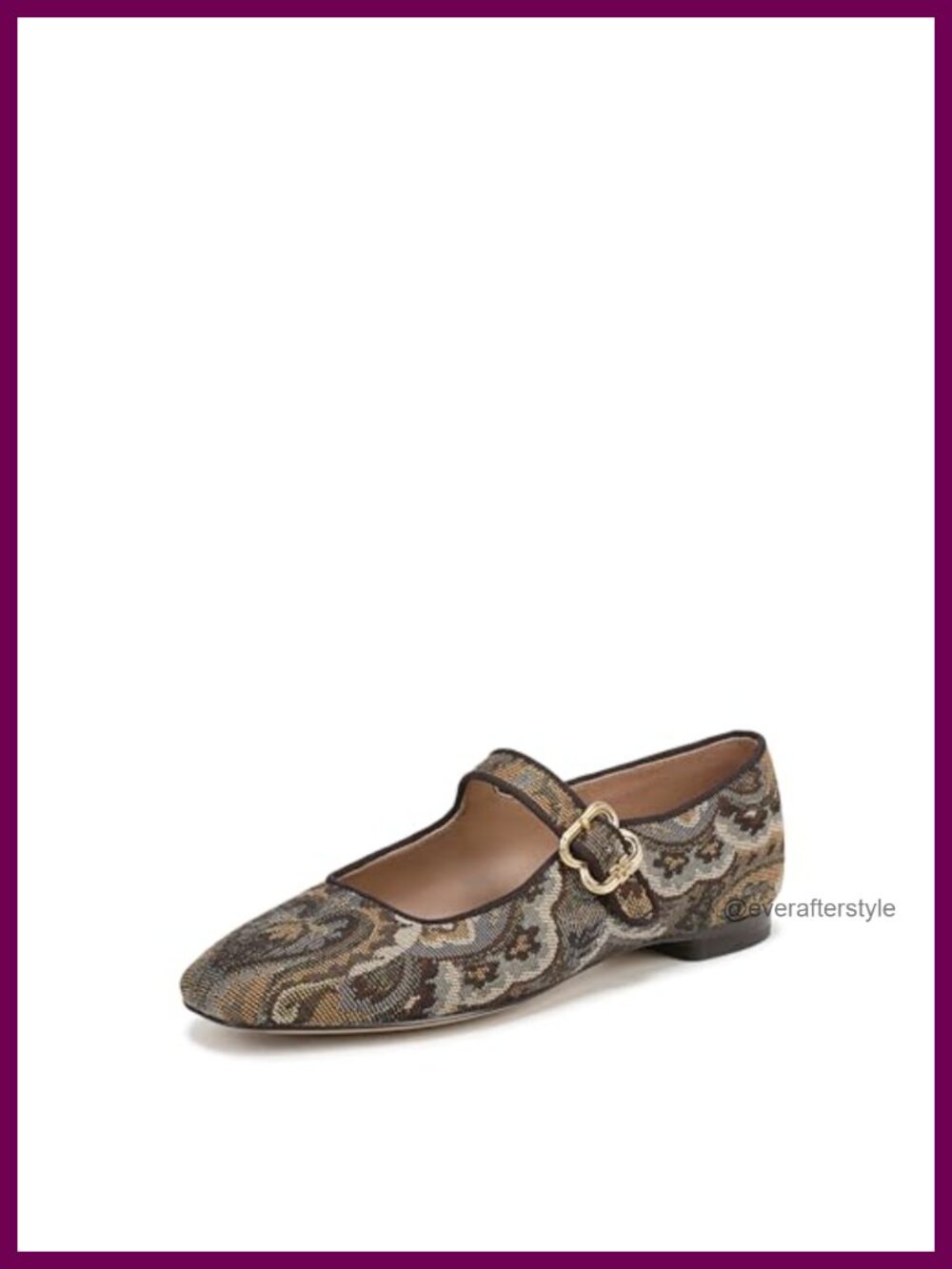 Sam Edelman Michaela Mesh Ballet Flats Square Toe Buckle Casual Walking